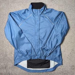 REI Jacket Womens Large Blue Pit Zip Windbreaker Rain Outdoors Hiking Utility